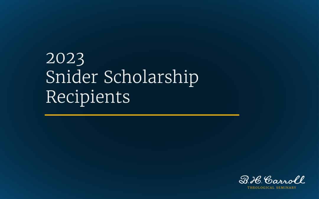 2023 Snider Scholarship Recipients