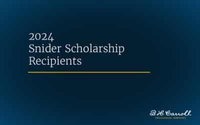 2024 Snider Scholarship Recipients