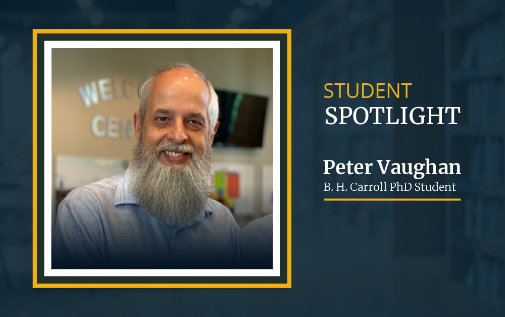 Peter Vaughan, PhD Student Spotlight